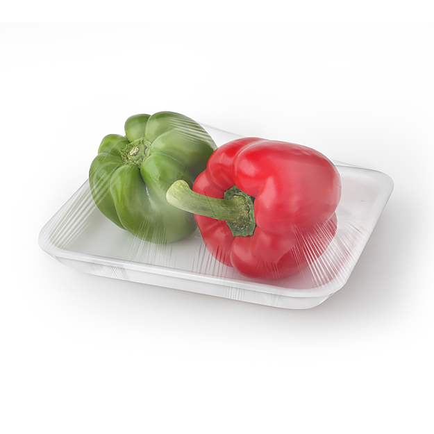 Polystyrene tray made from 25% recycled