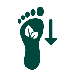 icone empreinte de pied environnementale reduite