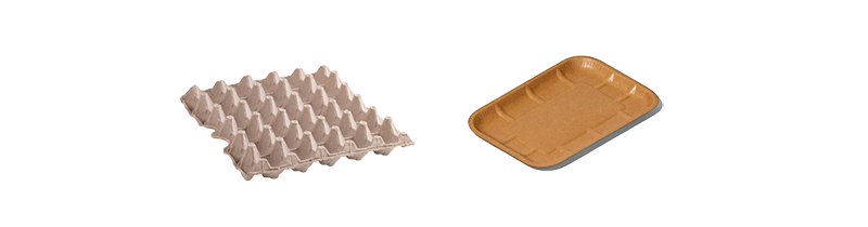 Barquette en carton et cellulose en page moulée pour les oeufs